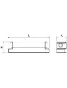 Kit golpeador para cajón modular 33x7x8cm