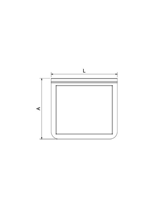 Entrepaño inox opcional para carro deservicio 76x46x4cm