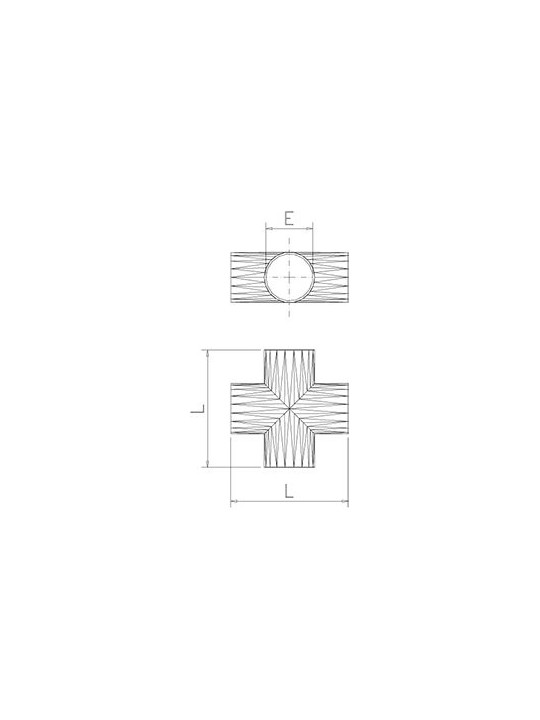 Cruce para tubo de ø 35(ext)x