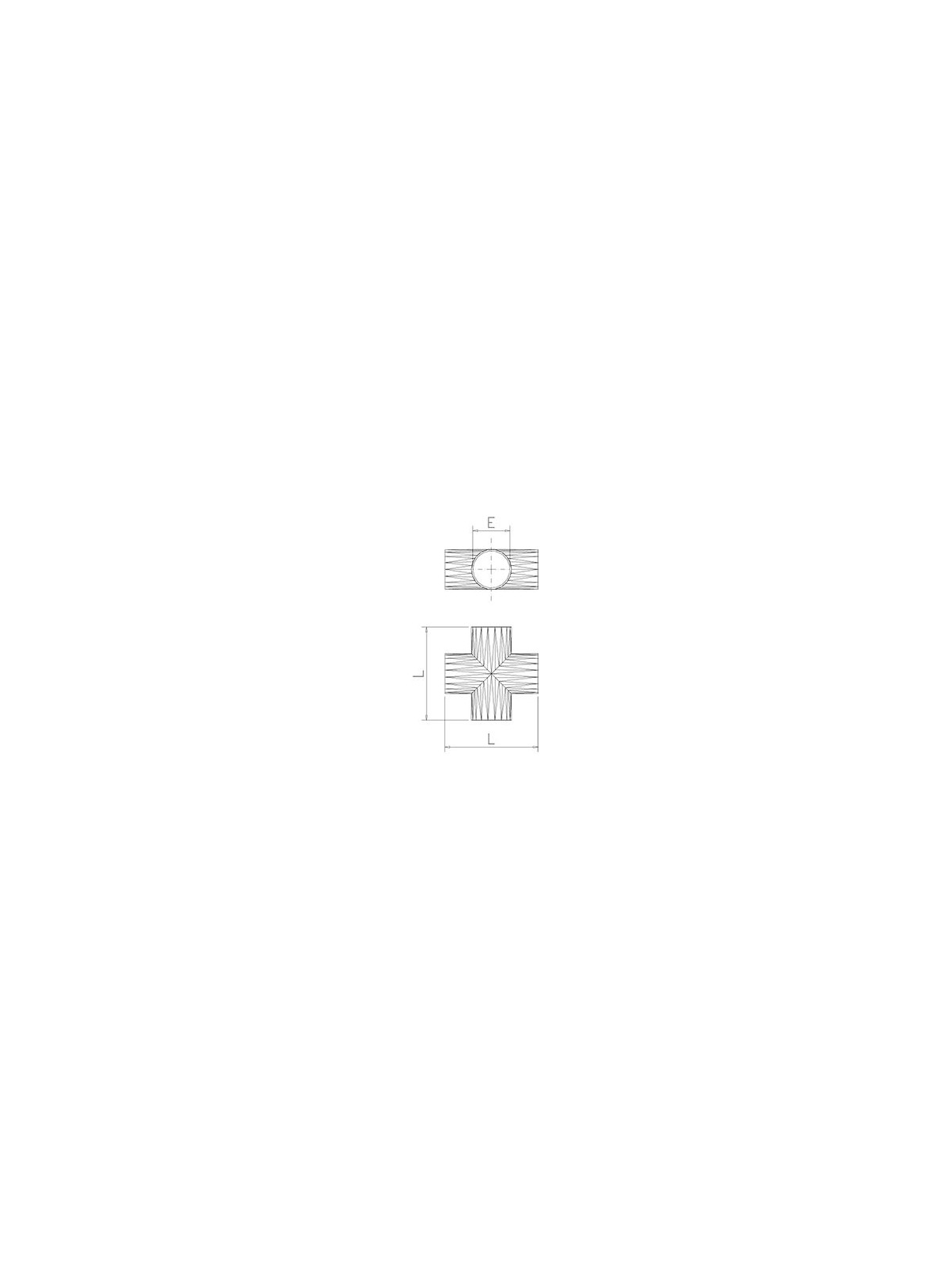 Cruce para tubo de ø 35(ext)x