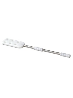 Pala fibra blanca con mango inox de