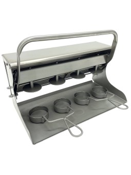 Aplasta hamburguesas molde redondo para 4 uds. de ø 41x25x26cm