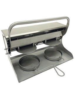 Aplasta hamburguesas molde redondo para 2 uds. de ø 41x25x26cm