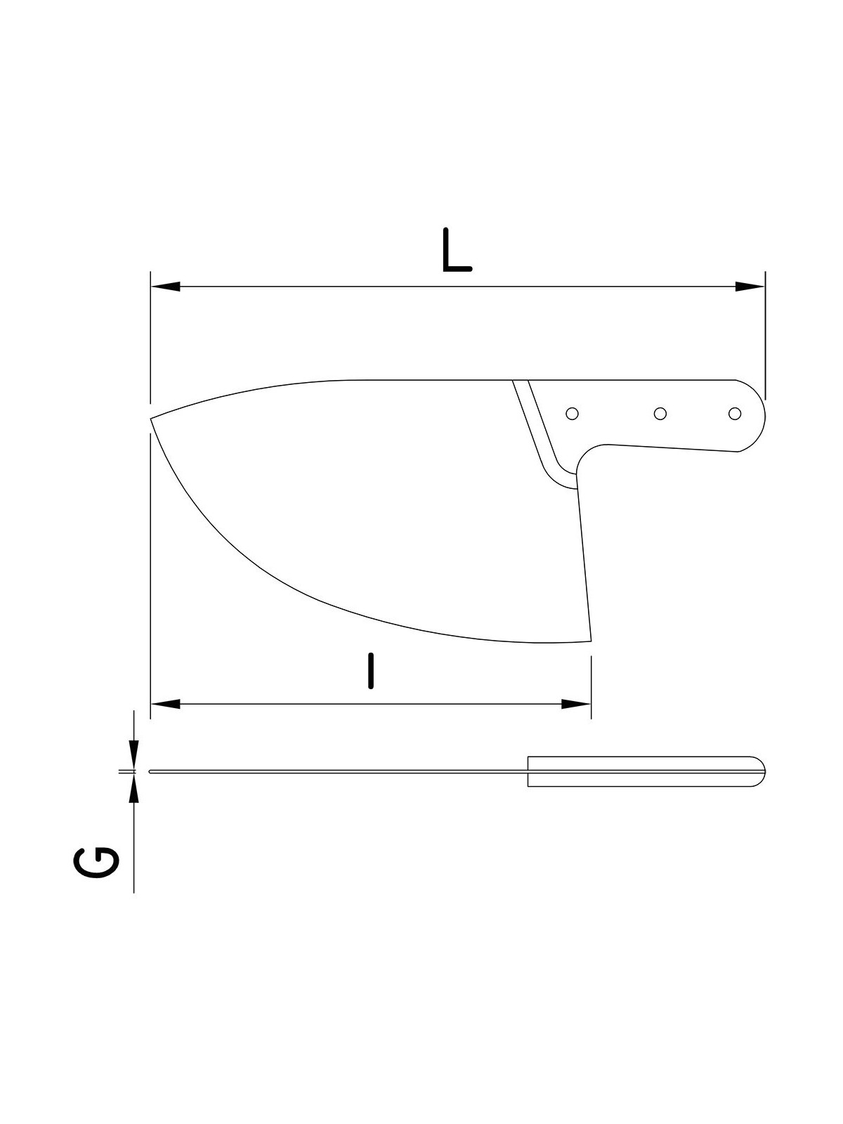Cuchillo Pescadero de Acero Inox - Productos Hosteleros