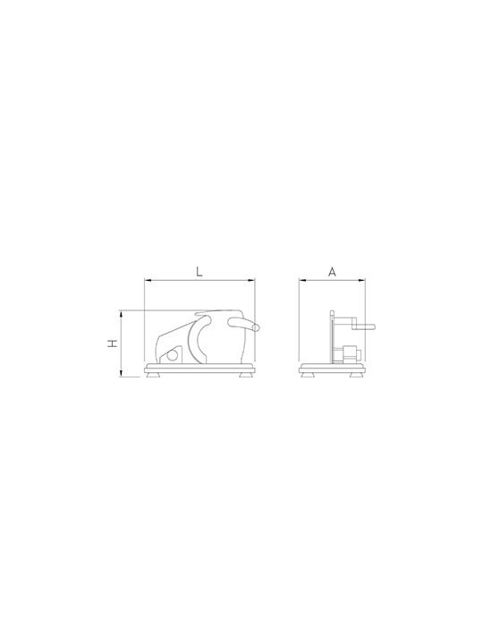Cortadora de Fiambres Manual Inox - Productos Hosteleros