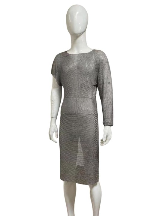 Bolero con manga de protección en malla de acero inoxidable