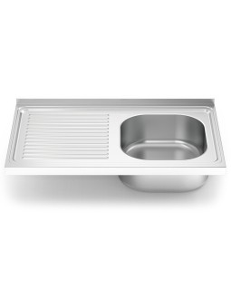 Fregadero 800x500 1 cubeta y 1 escurridor izqda