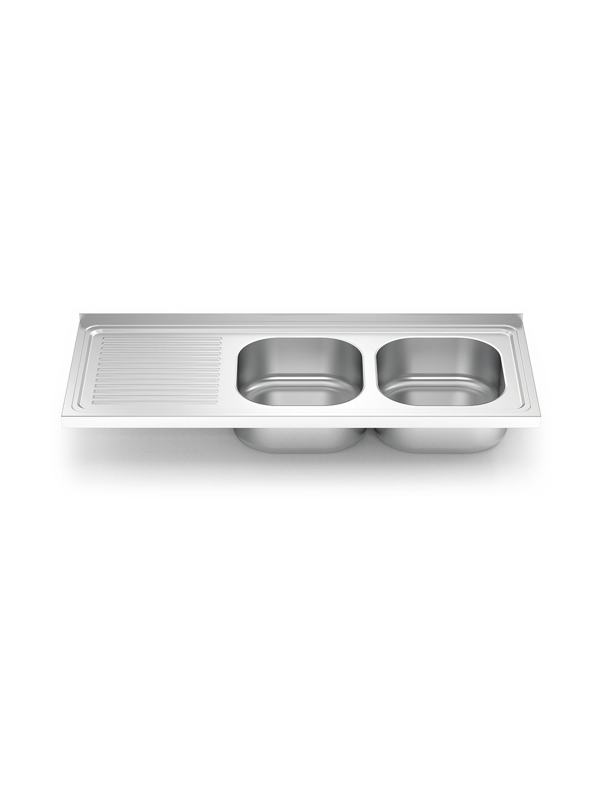 Fregadero 1200x500 2 cubetas y 1 escurridor izqda