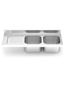 Fregadero 1400x550 2 cubetas y 1 escurridor izqda. N