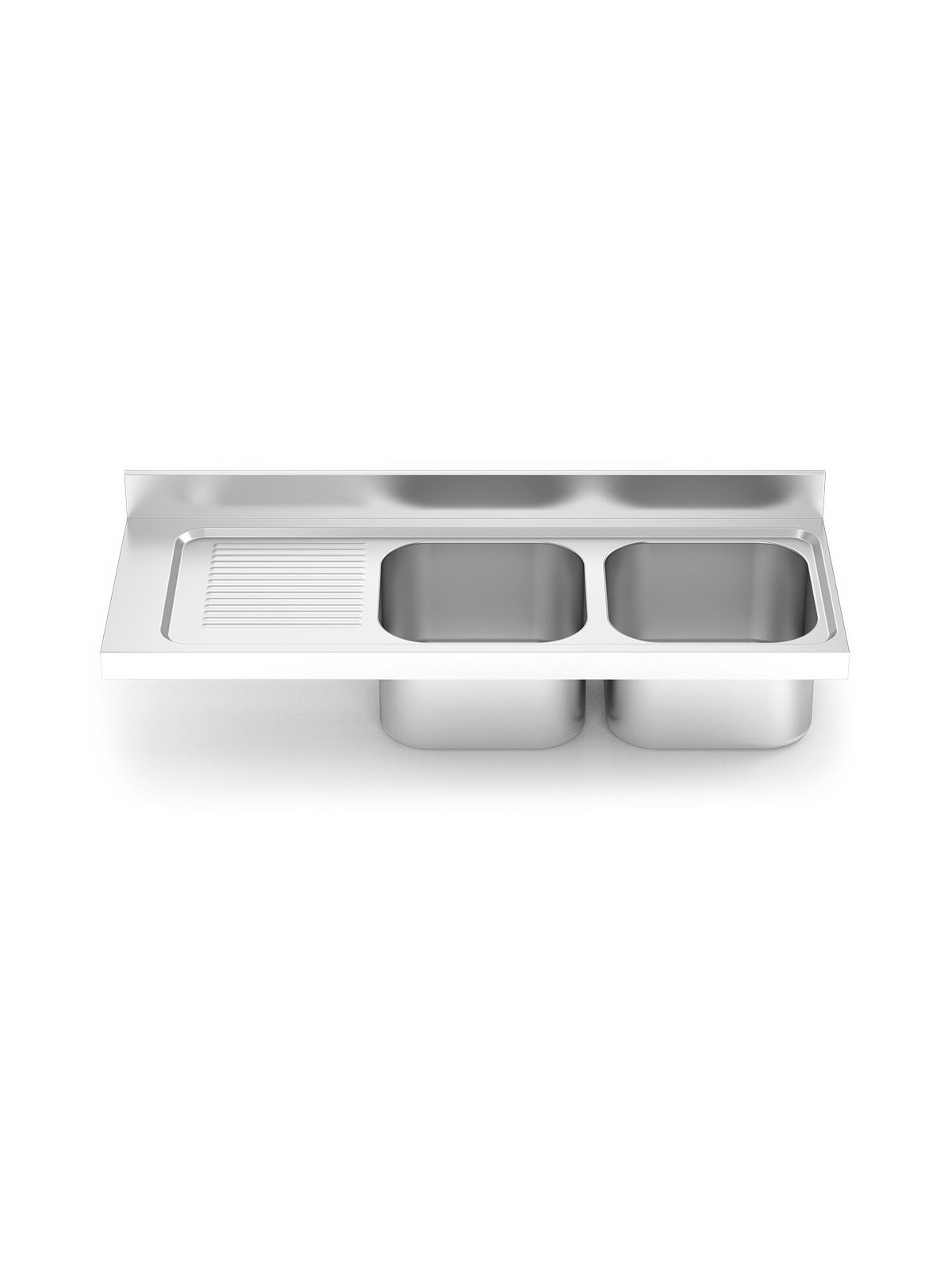 Fregadero 1400x550 2 cubetas y 1 escurridor izqda. N