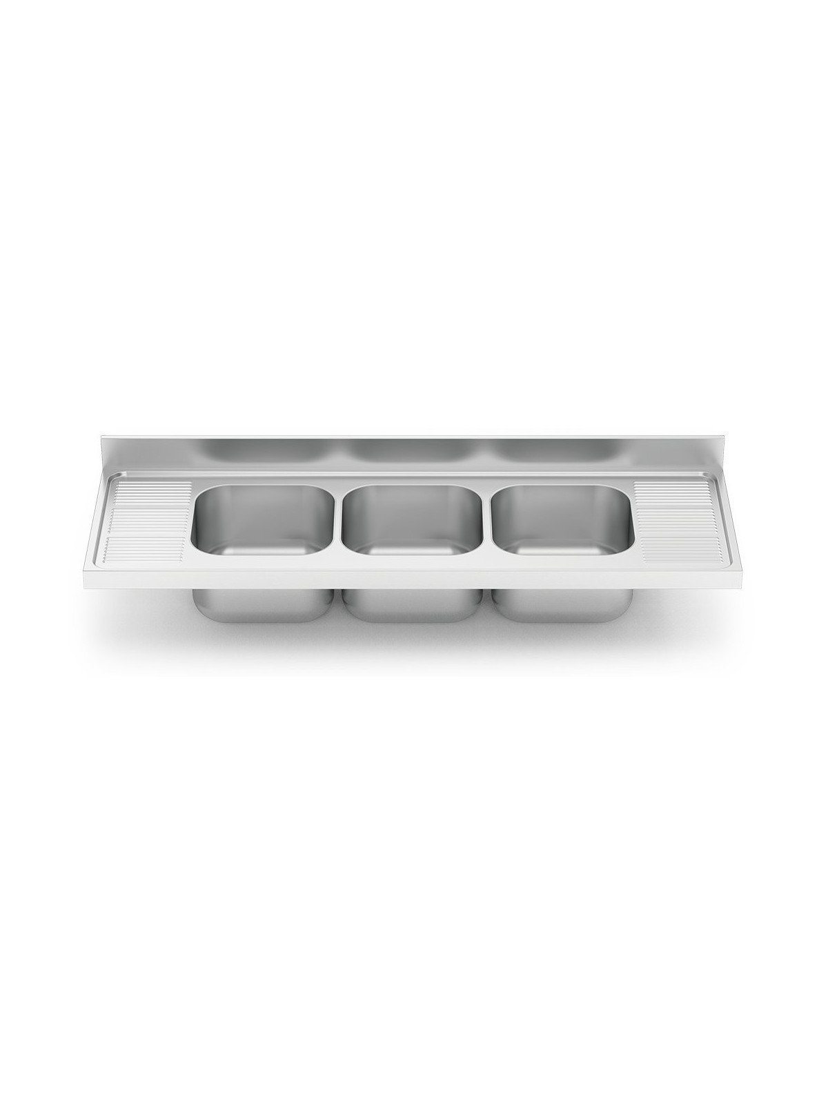 Fregadero 1800x600 3 cubetas y 2 escurridores