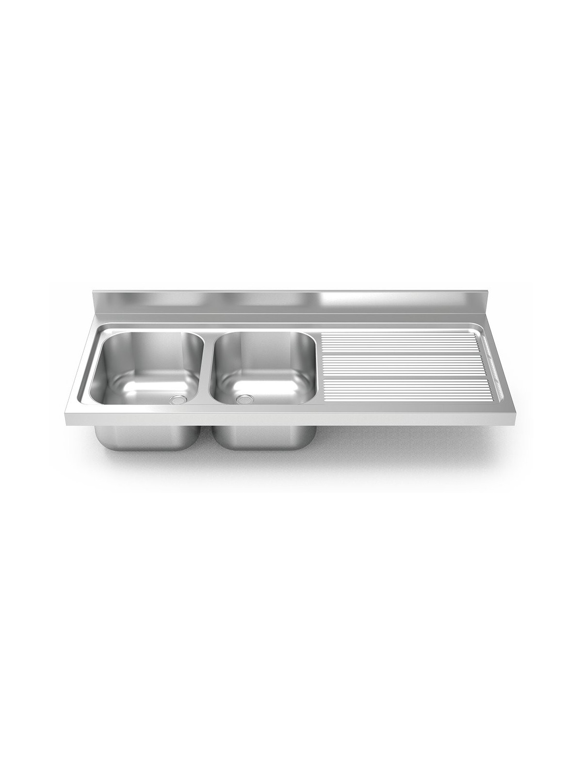 Fregadero 1400x700 2 cubetas y 1 escurridor dcha. V