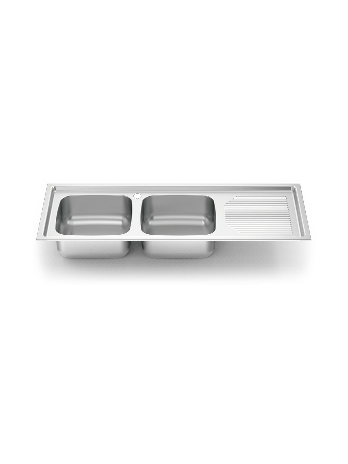 Fregadero para encastrar 1160x500 dos cubetas y escurridor dcha