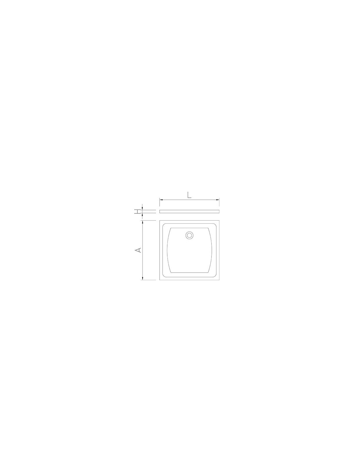 Plato ducha acero inox 75x75x4cm