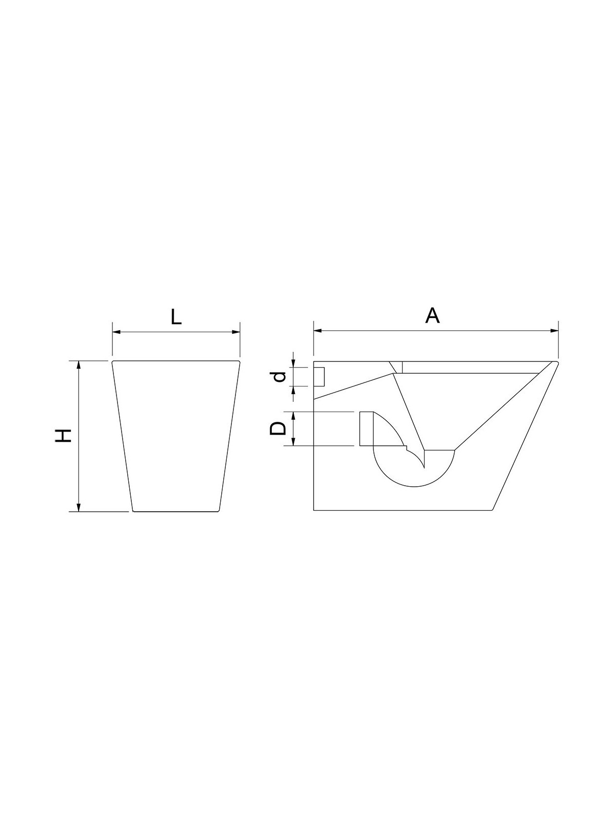 WC acero inoxidable salida horizontal/vertical convertible 37x62x40cm