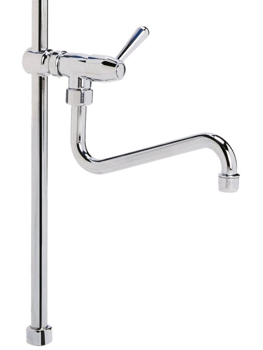 Mástil para grifo ducha con caño de