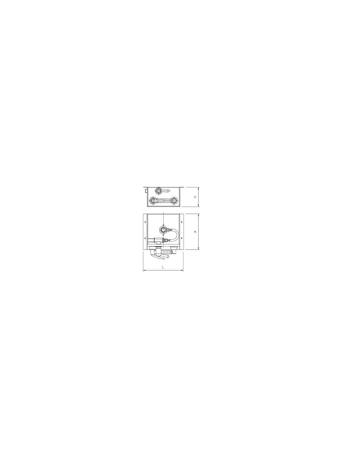 Ducha horno enrollable H de 1/2 25x22x11cm