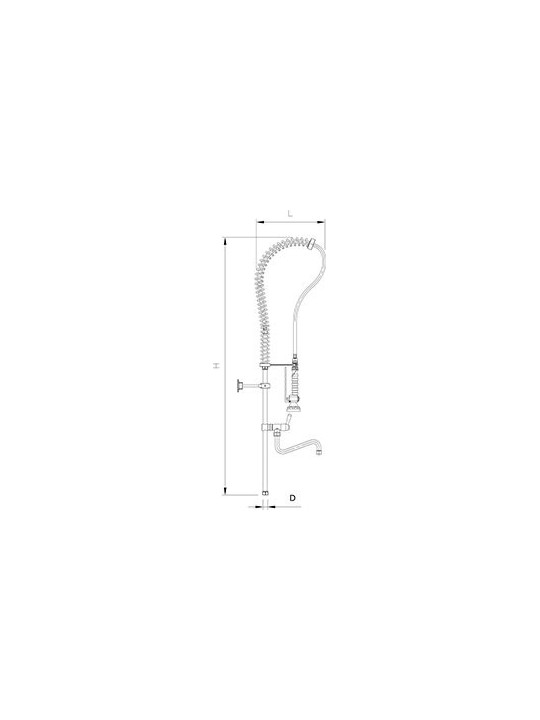 Grifo ducha con caño Serie Basic