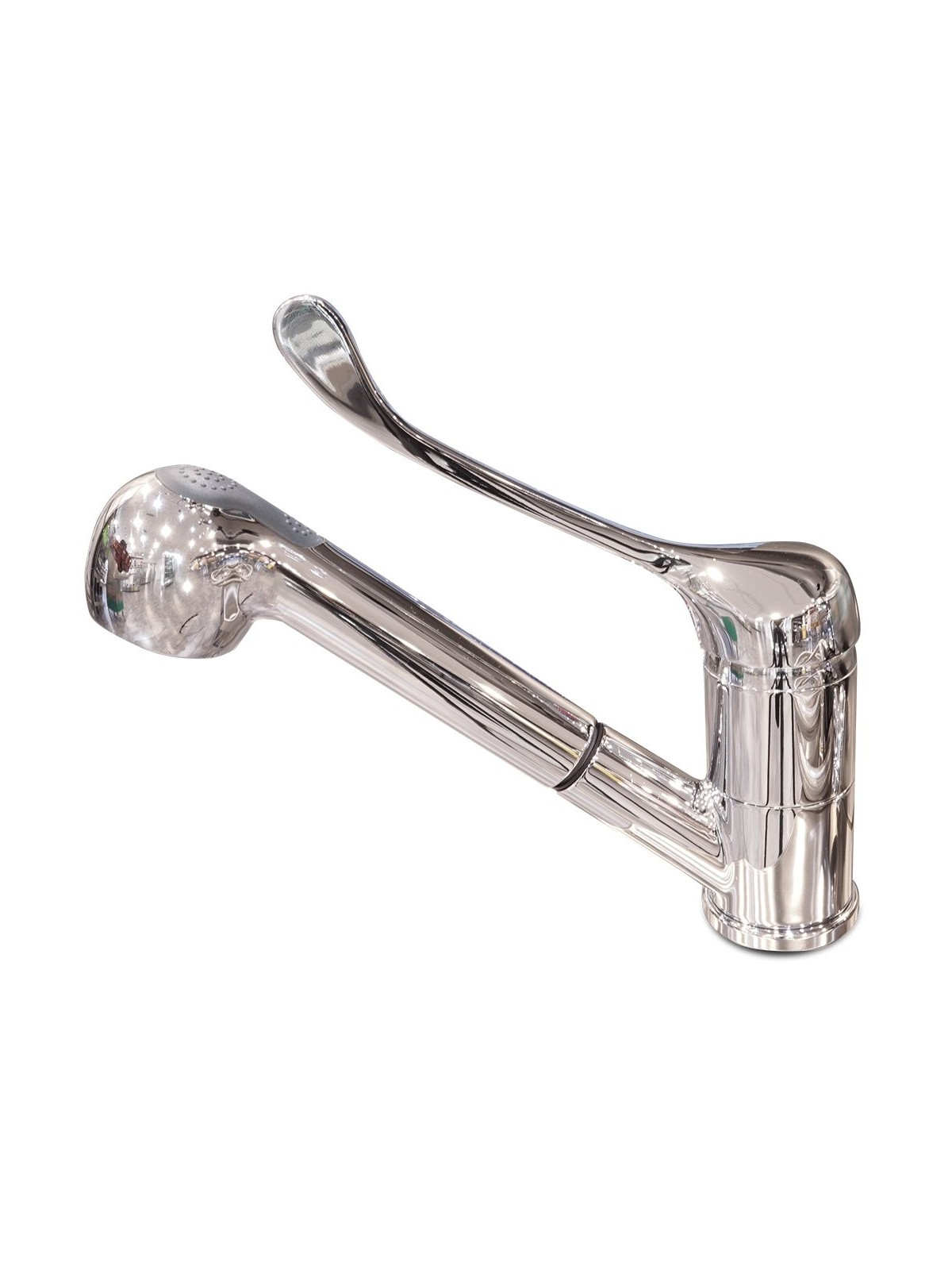 Grifo monomando codo 2 aguas, ducha extensible