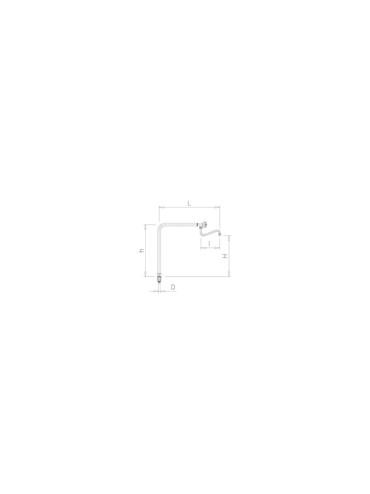 Grifo de columna orientable 200x550x1/2