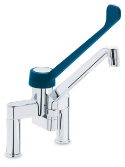 Grifo doble entrada accionamiento a codo Serie Monoblock