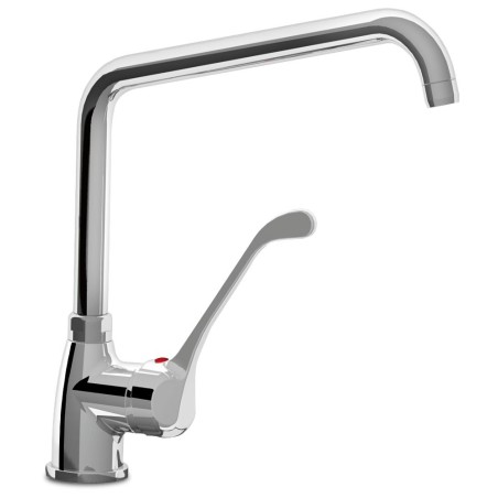 Grifo monomando codo sobremesa caño giratorio elevado