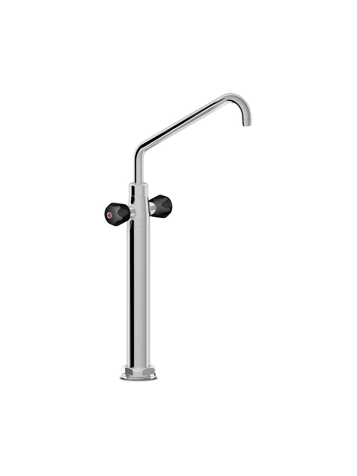 Grifo columna sobremesa 2 aguas pomo aislante