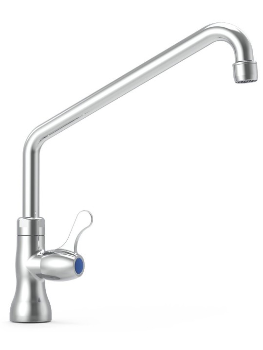 Grifo giratorio 1/4 vuelta un agua caño alto 250x240x1/2