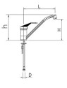 Válvula de palanca un agua M-M 1/2