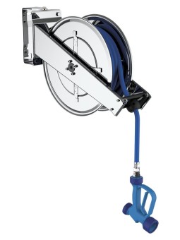 Grifo manguera enrollable inox. 1/2 L 53x23x43cm