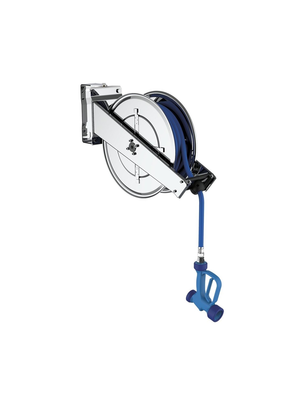 Grifo manguera enrollable inox. 1/2 L 53x23x43cm
