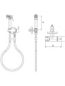Grifo bidé higiénico de pared para inodoro 1/2 Latiguillo de