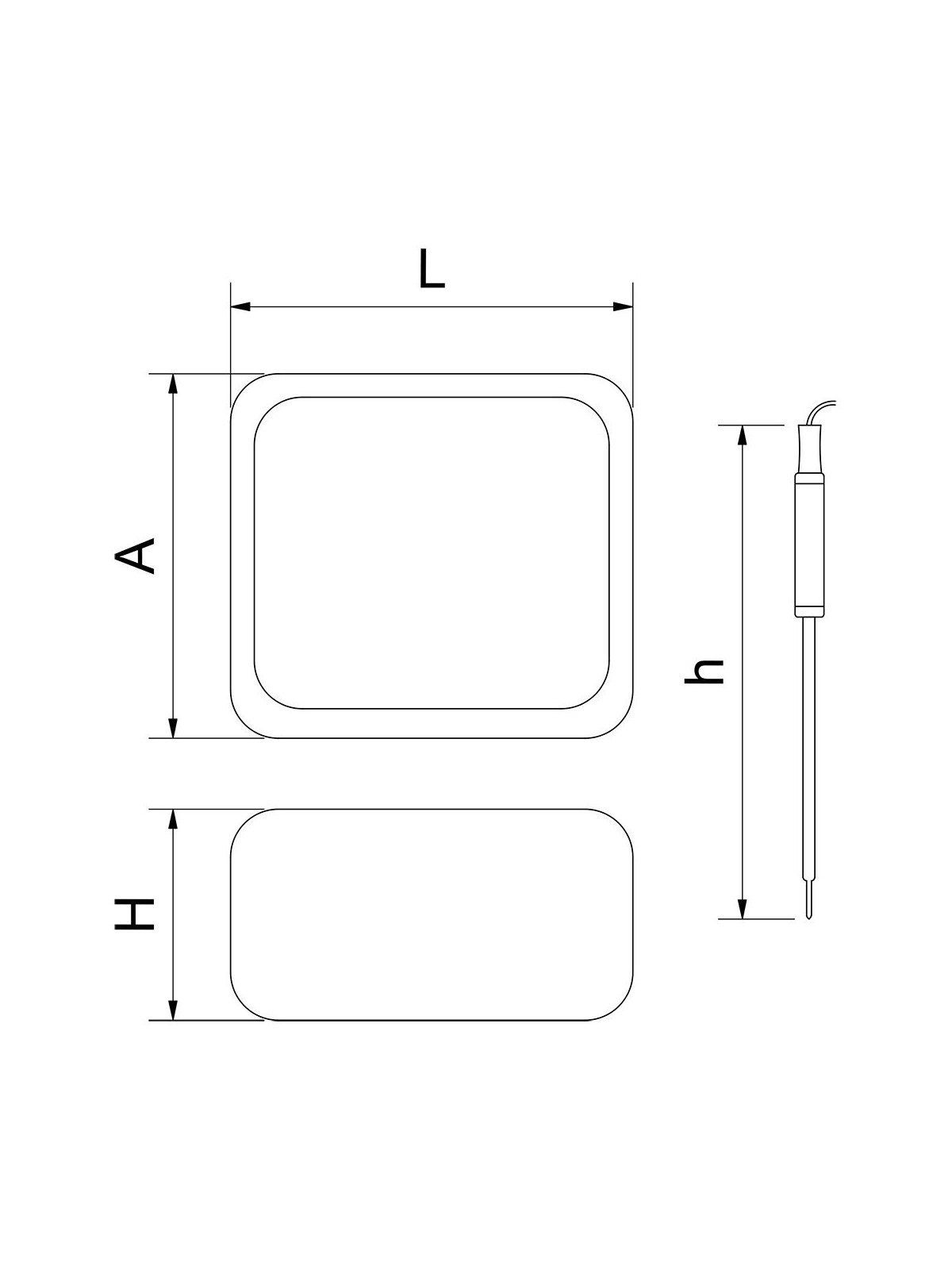 Termómetro barbacoa bluetooth con 4 sondas 8x7x4cm