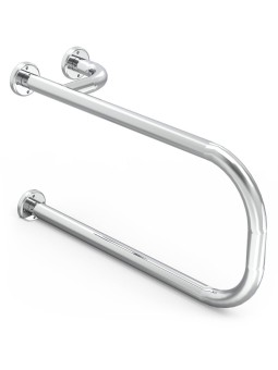 Barra de apoyo mural inox para lavabo mano derecha 60x15x31cm