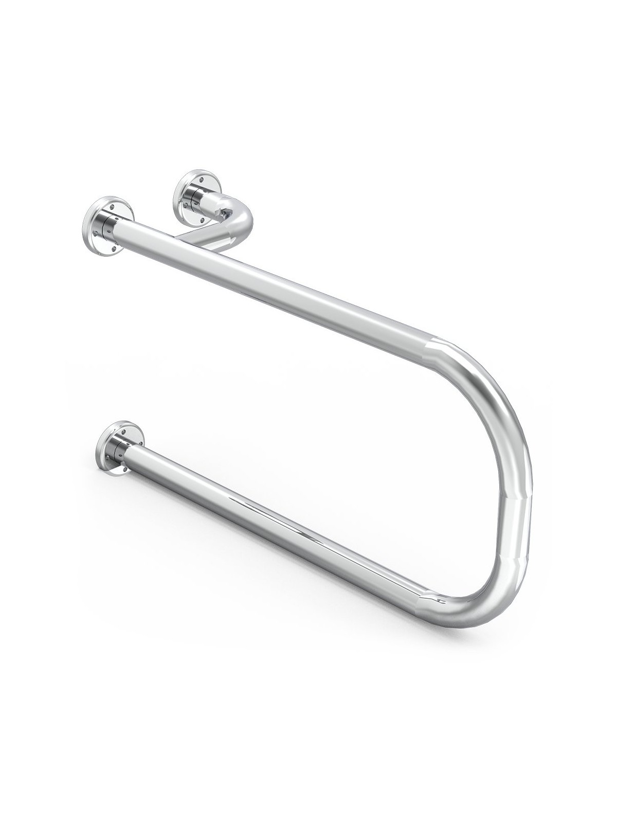 Barra de apoyo mural inox para lavabo mano derecha 60x15x31cm