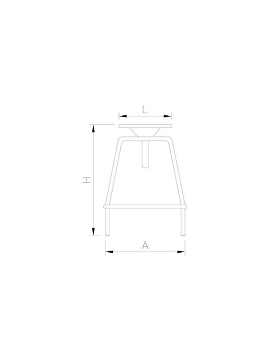 Taburete inoxidable ø