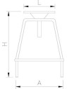 Taburete inoxidable ø