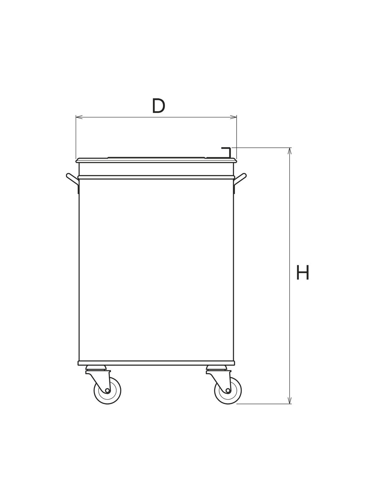 Contenedor inoxidable con tapa 50 lts