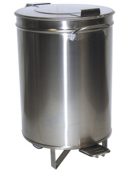 Contenedor inox. con tapa y...