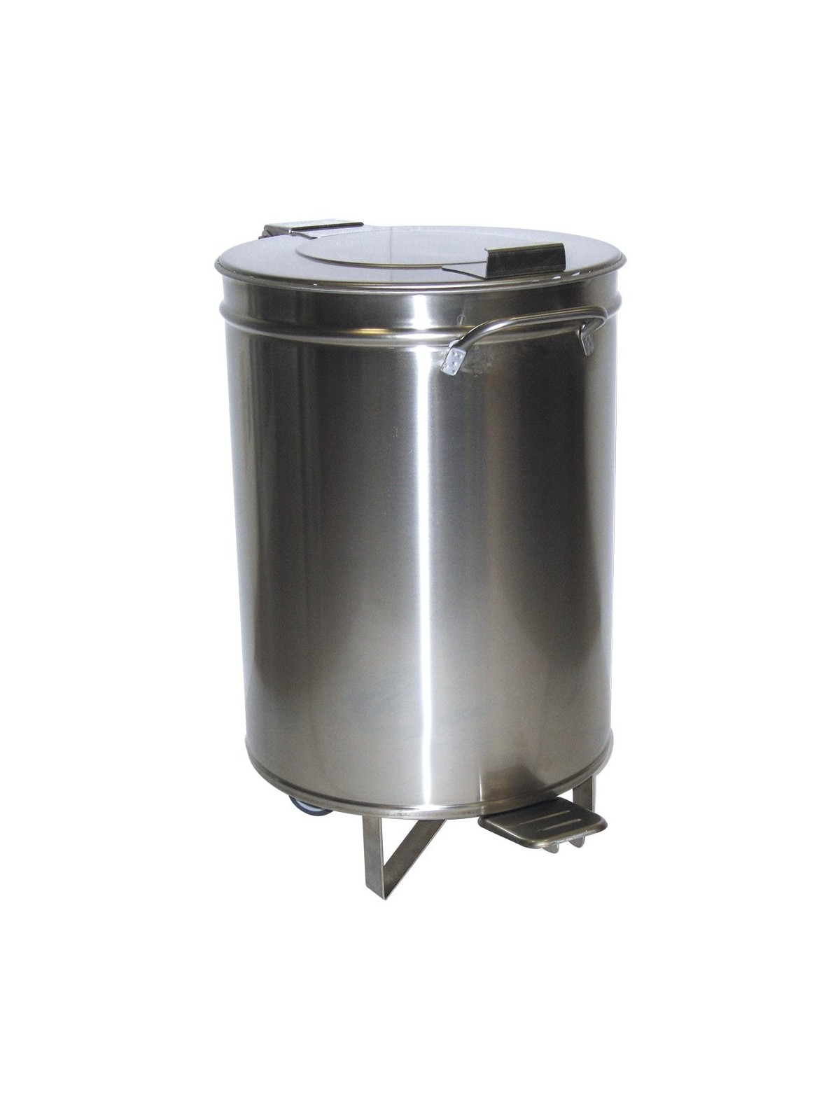 Contenedor inox. con tapa y pedal 75 lts
