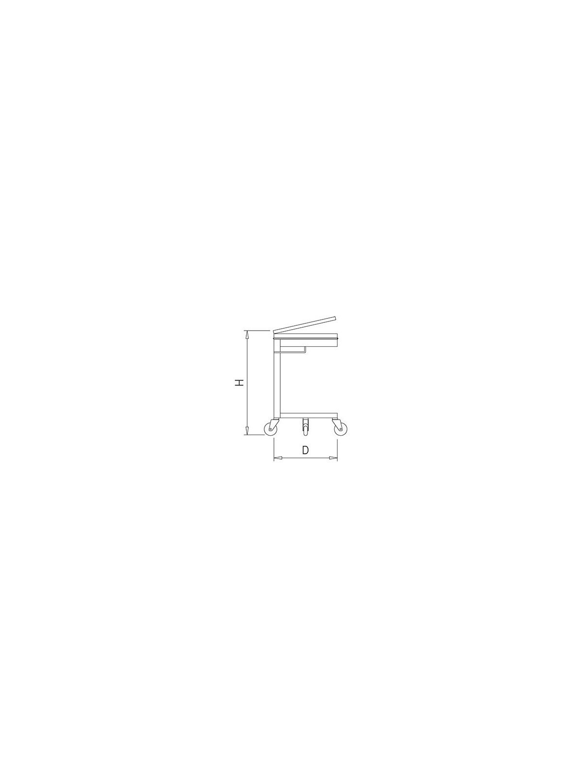 Contenedor porta-bolsas inox. con tapa y ruedas