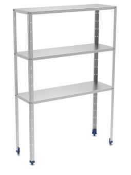Estantería inox de 3 niveles con estantes de 0,8 mm de espesor 80x30x175cm