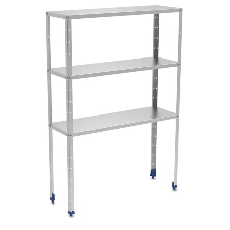 Estantería inox de 3 niveles con estantes de 0,8 mm de espesor 80x30x175cm