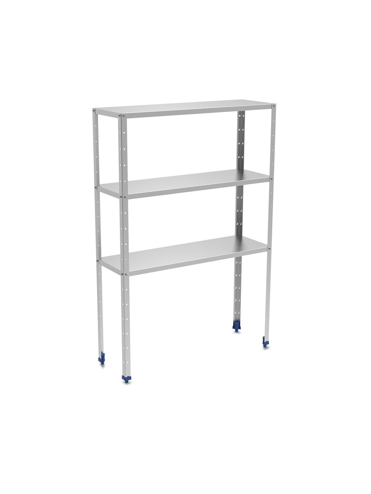 Estantería inox de 3 niveles con estantes de 1,5 mm de espesor 80x30x175cm