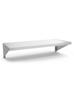 Estante inox mural con cartelas rectas