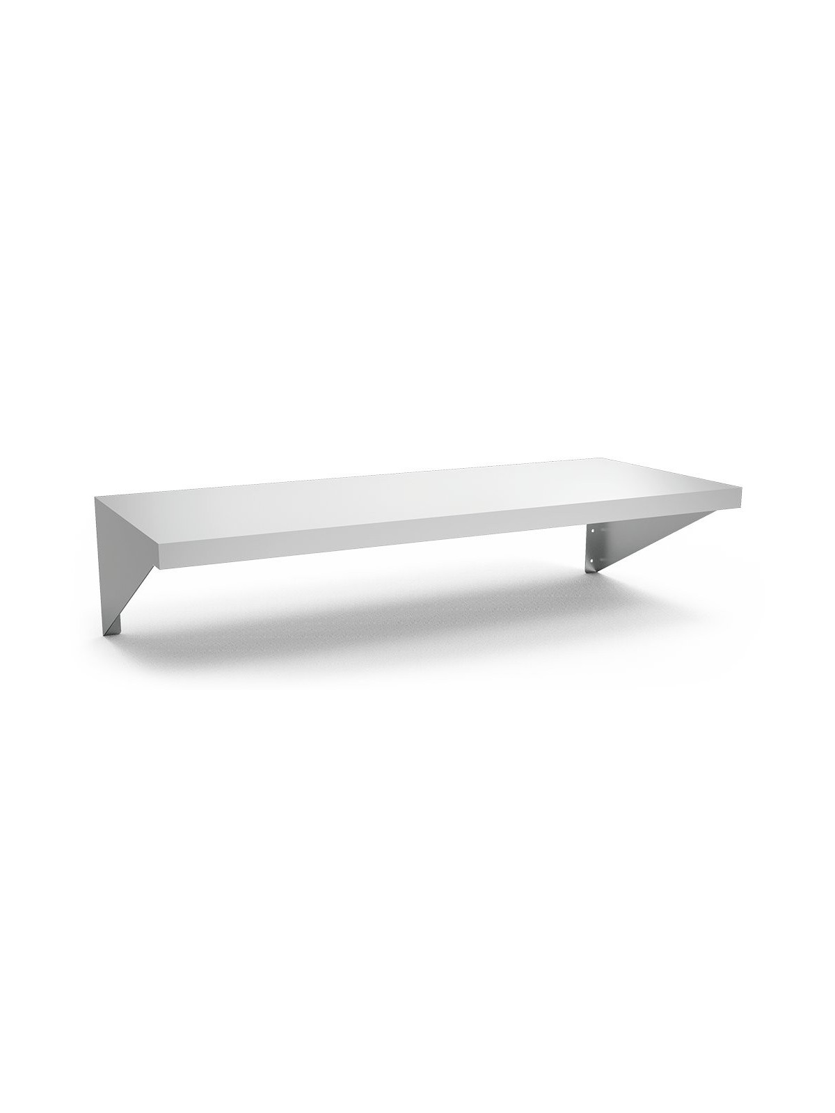 Estante inox mural con cartelas rectas