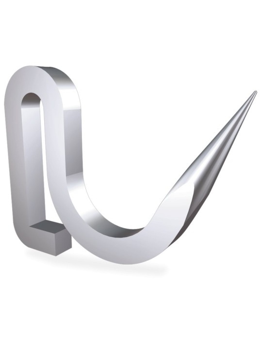 Gancho forjado inox modelo pestaña (10 unidades