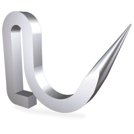 Gancho forjado inox modelo pestaña (10 unidades