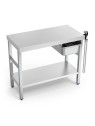 Mesa para cocción de marisco c/entrepaño 109x53x85cm