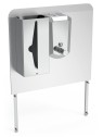 Peto postizo, jabonera inox y dispensador de tissues para acoplar a lavamanos autónomo 45x11x60cm